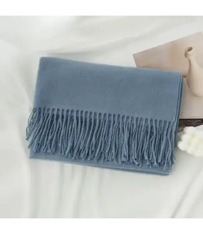 Solid Color Pashmina with Tassels