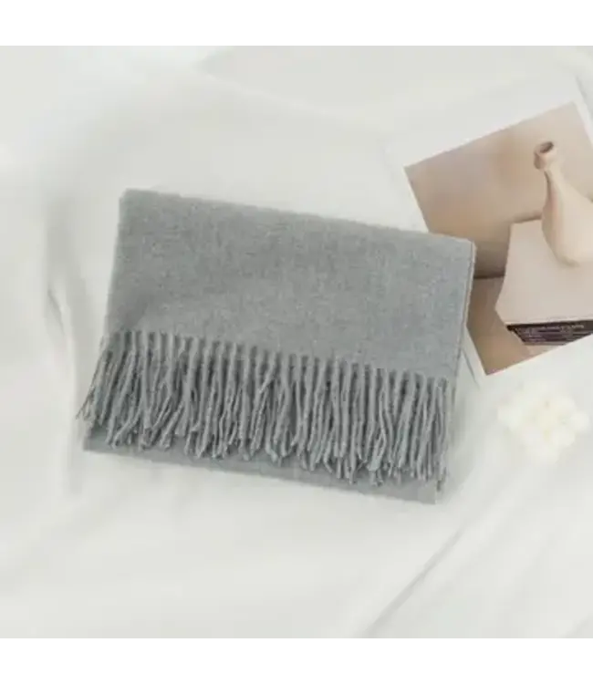 Solid Color Pashmina with Tassels