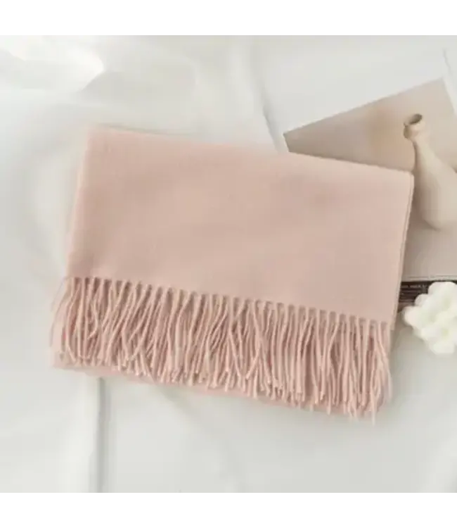 Solid Color Pashmina with Tassels