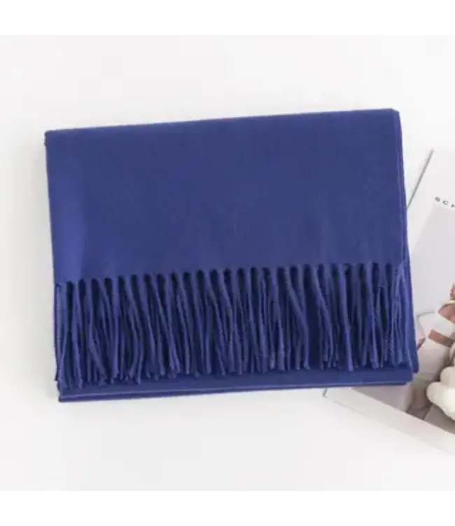 Solid Color Pashmina with Tassels