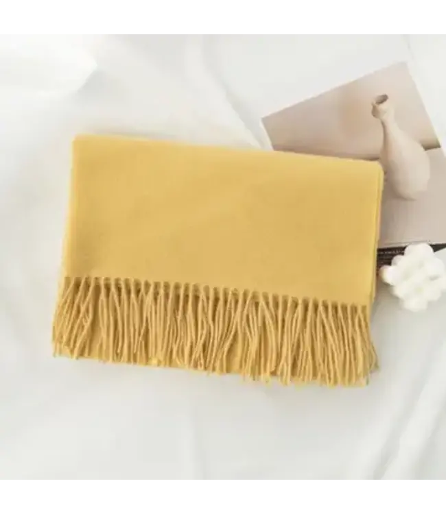 Solid Color Pashmina with Tassels