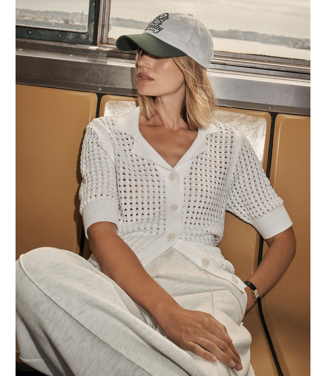 Varley Ellie Knit Shirt White