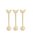 Demdaco Butterfly Gold Metal Stir Spoons 3 Assorted