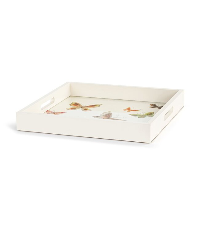 Demdaco Scattered Butterfly Wood Square Tray