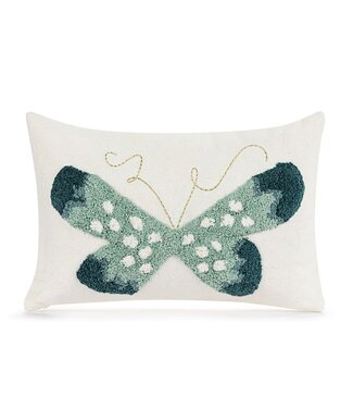Demdaco Blue Butterfly Rectangular Accent Pillow