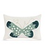 Demdaco Blue Butterfly Rectangular Accent Pillow