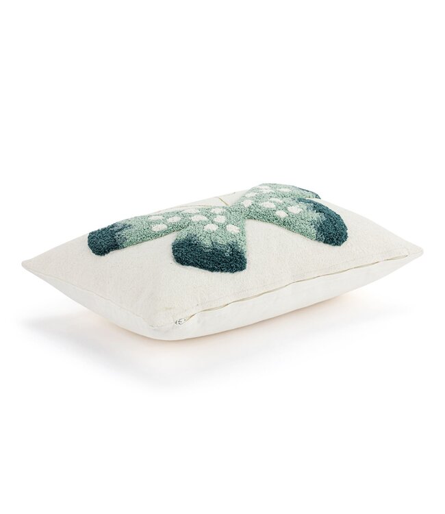 Demdaco Blue Butterfly Rectangular Accent Pillow