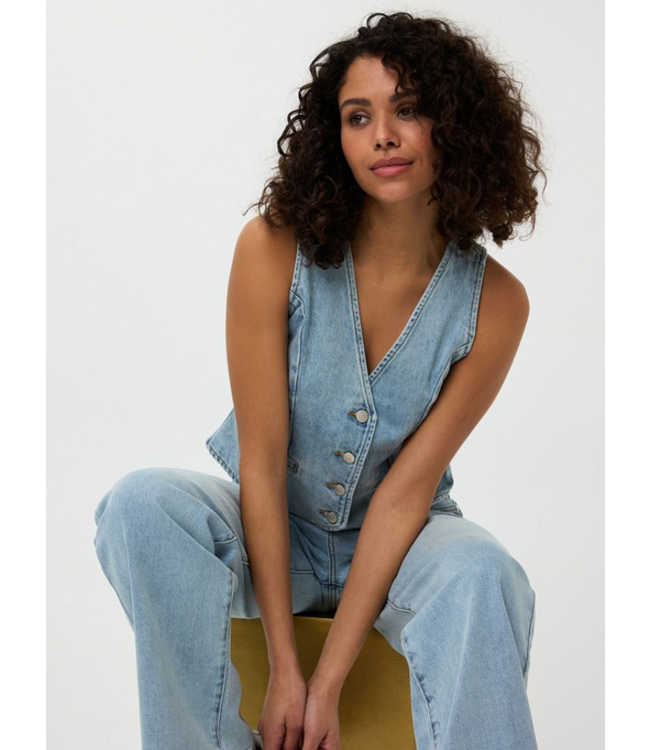 Esqualo Gilet Denim Vest Blue