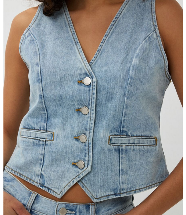 Esqualo Gilet Denim Vest Blue