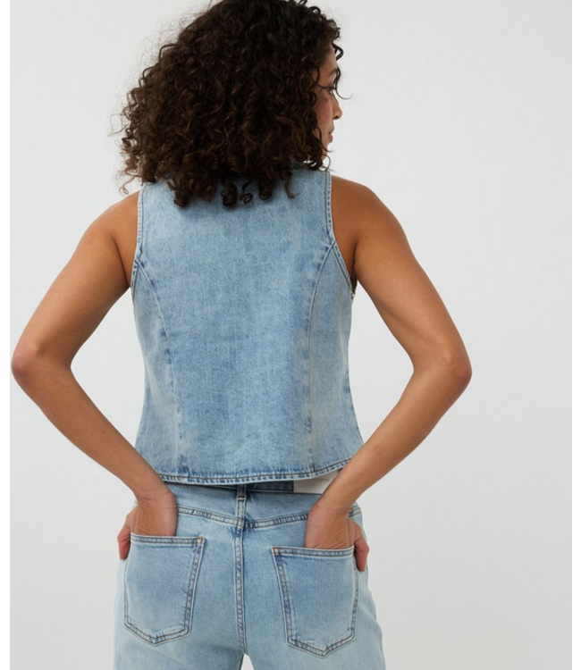 Esqualo Gilet Denim Vest Blue