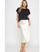 Satin Midi Skirt Pearl