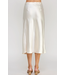 Satin Midi Skirt Pearl