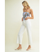 Just Black Denim Patch Pocket Wide Leg Jean Off White