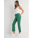 Just Black Denim High Rise Tonal Crop Flare Jean Green