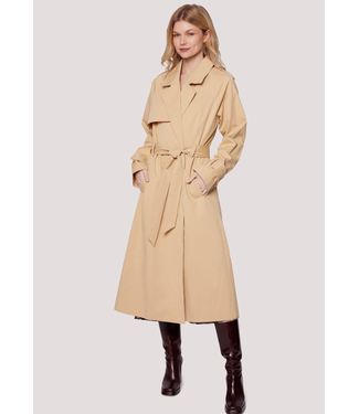 High Bluff Cinched Waist Trench Coat Sand