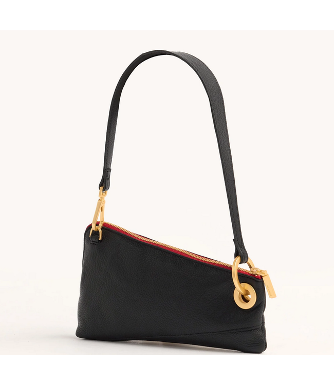 Hammitt Nash Pochette Handbag Black BG Red Zip