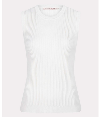 Esqualo Sleeveless Rib Top Off White