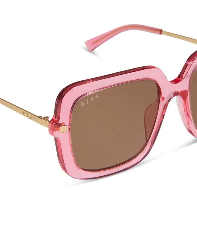 Diff Eyewear Sandra Sunglasses Candy Pink/Brown