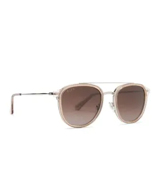 Diff Eyewear Camden Sunglasses Polarized Vintage Crystal/BRN