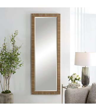 Rattan Floor Length Mirror 25 X 70"