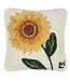 Sunflower Bloom Wool Pillow 14 x 14"