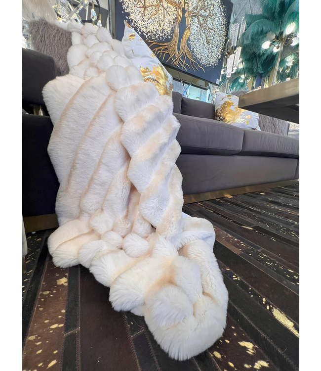 Rexa 6 Throw Taupe Tip Dye 50 x 60