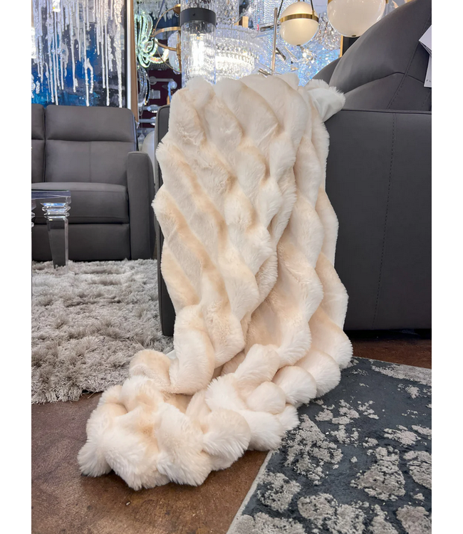 Rexa 6 Throw Taupe Tip Dye 50 x 60