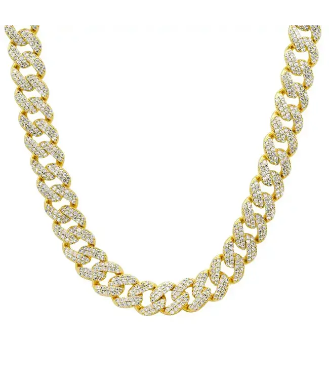 Jen Hansen Demi-Fine Large Cuban Link Vibration Necklace Gold