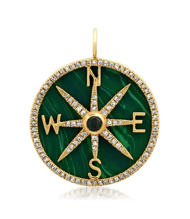 Jen Hansen Fine Divine Direction Malachite & Diamond