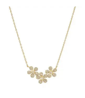 Jen Hansen Fine 3 Daisies Diamond Necklace
