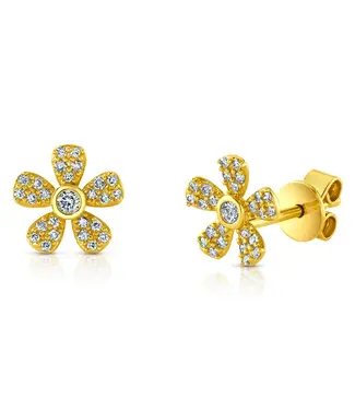 Jen Hansen Fine Daisy Diamond Earrings