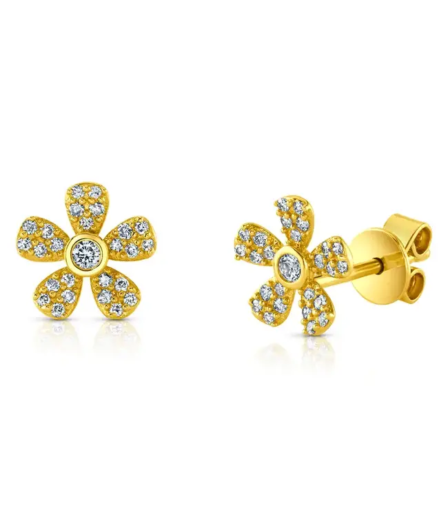 Jen Hansen Fine Daisy Diamond Earrings