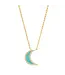 Jen Hansen Fine Turquoise Enamel Crescent Moon