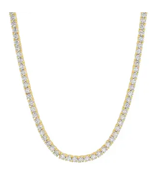Jen Hansen Demi-Fine 3mm CZ Tennis Necklace Gold 16"