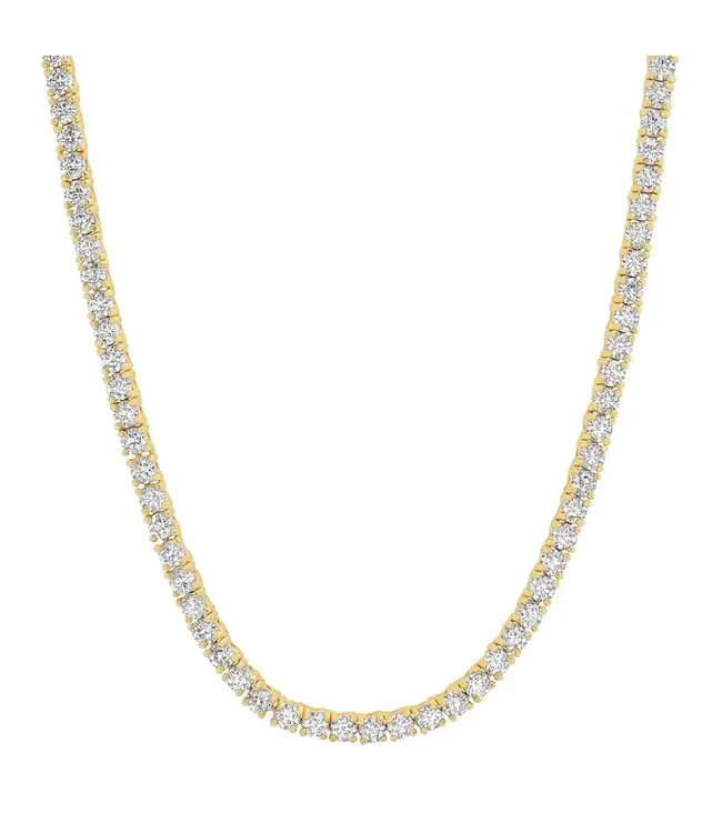 Jen Hansen Demi-Fine 3mm CZ Tennis Necklace Gold 16"