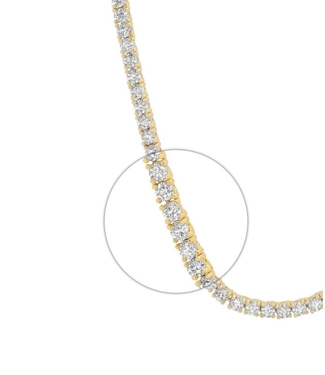 Jen Hansen Demi-Fine 3mm CZ Tennis Necklace Gold 16"
