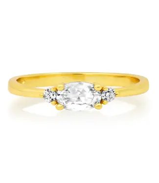 Jen Hansen Demi-Fine CZ Oval Ring