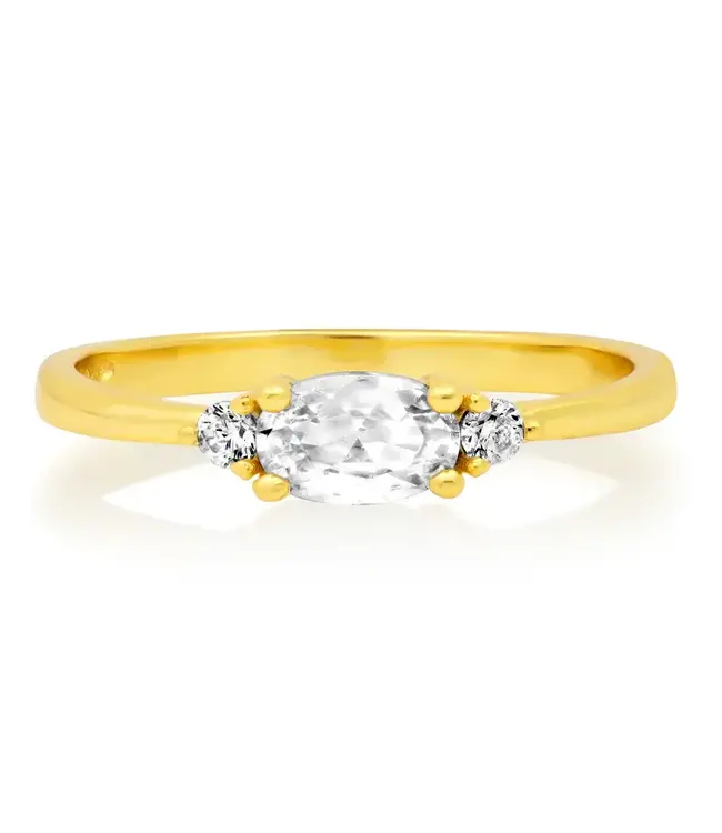 Jen Hansen Demi-Fine CZ Oval Ring
