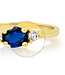 Jen Hansen Demi-Fine CZ Oval Ring Blue