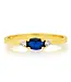 Jen Hansen Demi-Fine CZ Oval Ring Blue