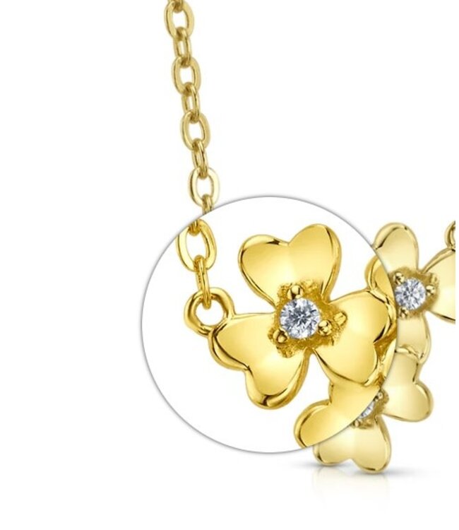 Jen Hansen Demi-Fine Clover Cluster Necklace