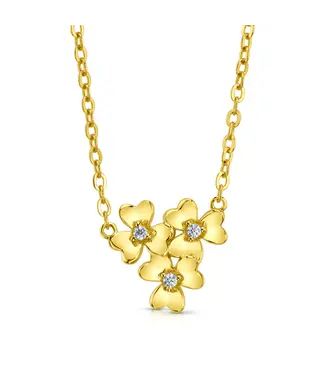 Jen Hansen Demi-Fine Clover Cluster Necklace