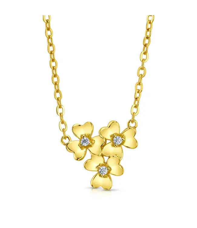 Jen Hansen Demi-Fine Clover Cluster Necklace
