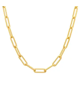 Jen Hansen Demi-Fine Thick Paperclip Chain Gold