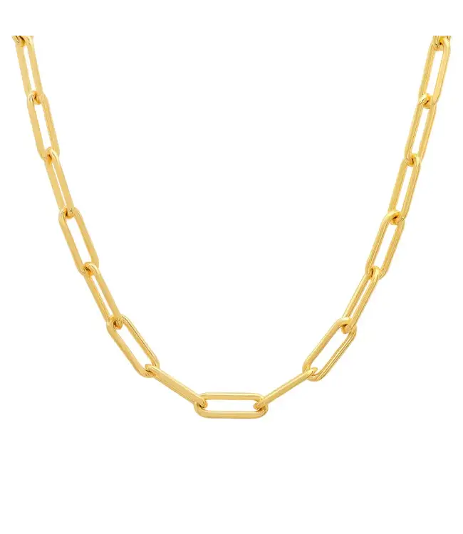 Jen Hansen Demi-Fine Thick Paperclip Chain Gold