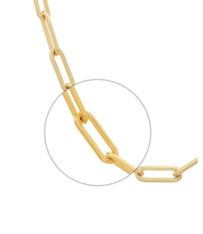 Jen Hansen Demi-Fine Thick Paperclip Chain Gold