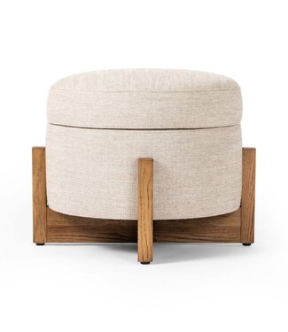 Four Hands Esben Storage Ottoman  25" - Alacala Wheat