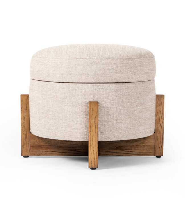 Four Hands Esben Storage Ottoman  25" - Alacala Wheat
