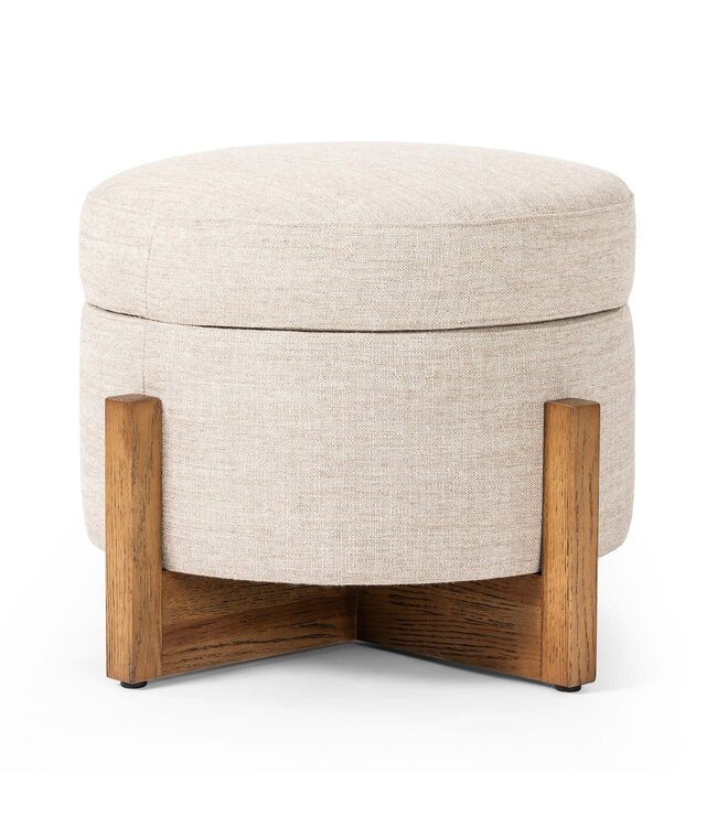 Four Hands Esben Storage Ottoman  25" - Alacala Wheat