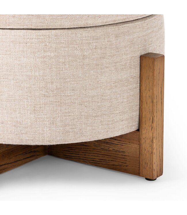 Four Hands Esben Storage Ottoman  25" - Alacala Wheat